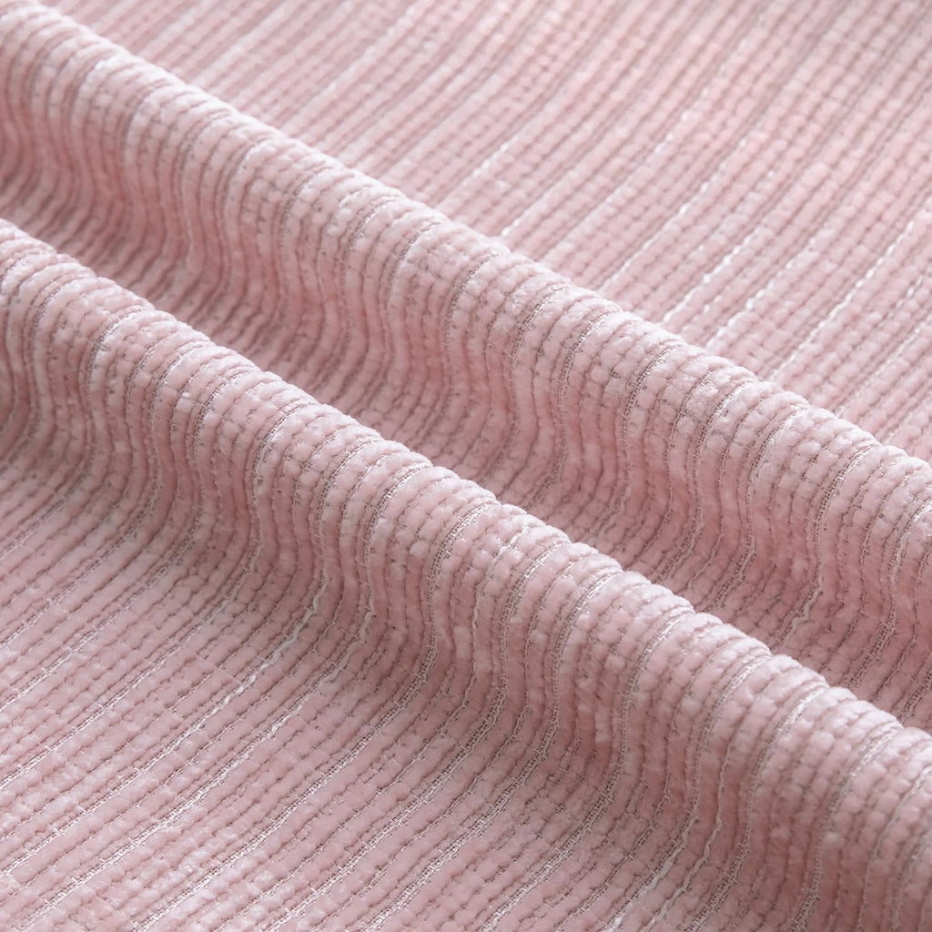 Lot de 2 housses de coussin en chenille rose 30 x 50 cm